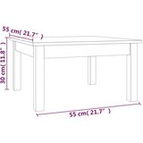  Stolić za kavu crni 55x55x30 cm od masivne borovine | shoptok.hr