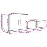  Črn kabinček za shranjevanje 108x41x40 cm iz inženirskega lesa | Shoptok.si