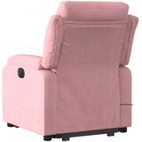  Masažni naslonjač na podizanje ružičasti baršunasti | shoptok.hr