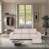 Rodier Svetlo rožnata sedežna garnitura iz tkanine bouclé 287 cm Mirel – | Shoptok.si