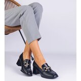 Gemre Black women's heeled shoes with metallic decoration Versales | Shoptok.si