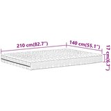  Madrac od pjene bijeli 140x210 cm tvrdoća H2 H3 | shoptok.hr