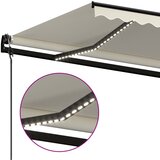  Automatska tenda sa senzorom za vjetar LED 500x350 cm krem | shoptok.hr