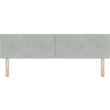  LED naslonjač s gumbom tapeciranim svjetlosivim baršunom 180 cm | shoptok.hr