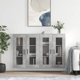 vidaXL Zidni ormarići 2 kom siva boja betona od konstruiranog drva | shoptok.hr