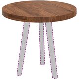  Gornji dio stola Svijetlosmeđa Ø 60 x 4 cm Čvrsto Hrastovo Drvo | Eponuda.com