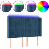  The Living Store LED posteljno vzglavje temno modro 147x16x118/128 cm žamet - LED Vzglavje, (21452196) | Shoptok.si