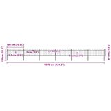  Vrtna ograda s obručem na vrhu Čelik 1070x80 cm Crna | Eponuda.com