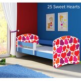  Otroška postelja ACMA z motivom, stranska modra 160x80 cm 25 Sweet hearts | Shoptok.si