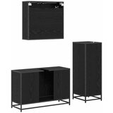  Set namještaja za kupaonicu 3 kom. Crni hrast 90 x 33 x 60 cm | shoptok.hr