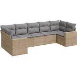  7-dijelni set vrtnih sofa od poliratana s jastucima bež | shoptok.hr