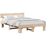  Krevetna konstrukcija Prirodna 140 x 200 cm Čvrsto borovo drvo | shoptok.hr