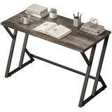  Radni i računalni uredski stol 120x60 cm s metalnom bazom izgled drva siva | shoptok.hr