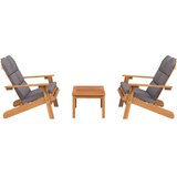  3-dijelna vrtna garnitura Adirondack masivno bagremovo drvo | shoptok.hr