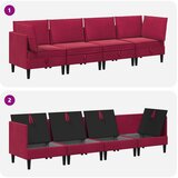  Set namještaja za dnevni boravak 4 pcs Vinska crvena Baršun | Eponuda.ba