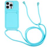 INORCO Zaščitna torbica za iPhone 13 Pro 6,1-palčni tekoči silikonski ovitek za telefon proti padcu z režo za kartico, trak, (22033681) | Shoptok.si