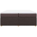  Krevet s oprugama i madracem tamnosmeđi 200x200 cm od tkanine | shoptok.hr
