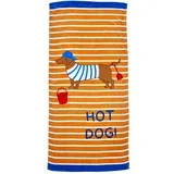 Narančasti pamučan ručnik za plažu 76x160 cm Hot Dog –