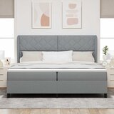  Krevet s opruga kutije Svjetlosiva 200 x 200 cm tkanina | shoptok.hr