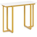 Costway Konzola za hodnik Miza z imitacijo marmorja zlata, (5000006956) | Shoptok.si