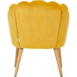 MID.YOU FOTELJ, rumena, ekru les, tekstil | Shoptok.si