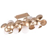 Trio Select bela/zlata stropna svetilka s steklenim senčnikom 76x22 cm bubble – Cene