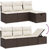 vidaXL 8-dijelni set vrtnih sofa s jastucima smeđi od poliratana | shoptok.hr
