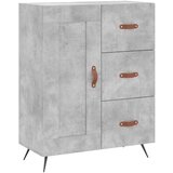 Maison Chic Komoda - Predalnik betonsko siva 69,5x34x90 cm inženirski les, (21721534) Cene