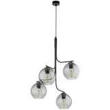  Luster na sajli CESAR 4xE27/15W/230V crna/zadimljeno-siva | Eponuda.com