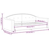  Dnevni krevet crni 90 x 190 cm od tkanine | shoptok.hr