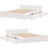 vidaXL Okvir kreveta bez madraca bijeli 140x200 cm od masivne borovine | shoptok.hr