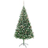 vidaXL umjetno božićno drvce LED s kuglicama 210 cm 910 grana | shoptok.hr