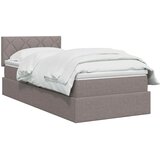  s madracem i skladištem Sivosmeđa 90 x 200 cm Baršun | shoptok.hr