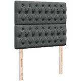 vidaXL Box spring postelja z vzmetnico temno siva 120x190 cm blago | Shoptok.si
