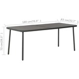  Vrtni stol tamnosivi 180 x 83 x 72 cm čelični | shoptok.hr