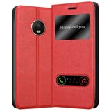 Cadorabo Motorola MOTO G5 PLUS v žafranovo rdeča - Zaščitni ovitek z magnetnim zapiranjem, stoječo funkcijo in 2 okencema za gledanje, (20558735) | Shoptok.si