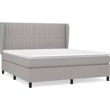 Krevet s oprugama i madracem svjetlosivi 180x200 cm od tkanine | shoptok.hr