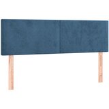 Maison Chic Posteljno vzglavje - Vzglavna omarica 2 kosa temno modro 72x5x78/88 cm žamet, (22077923) Cene