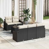  Set sofe s jastukom s jastukom 6 pcs Crna i Krema poliratan | shoptok.hr