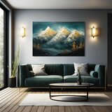  Moderni zidni dekor horizont zlatne harmonije - premium art | shoptok.hr