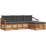 Set vanjskih sofa Prirodna i antracit 245,5 x 162,5 x 73 cm | Eponuda.com