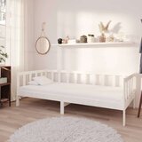  Dnevna postelja z vzmetnico 90x200 cm bela trdna borovina, (20646878) Cene