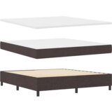  Posteljni okvir s vzmetnico - Temno rjav, 180x200 cm, Tkanina, (22052904) | Shoptok.si