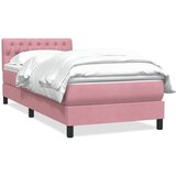 Box Spring krevet s madracem ružičasti 90x210 cm samt | shoptok.hr