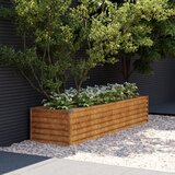 vidaXL Vrtna visoka greda 194x50x36 cm corten jeklo Cene