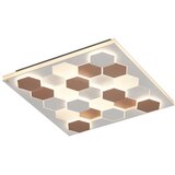 CINQUE bela led stropna svetilka z glasovnim upravljanjem s pomočjo mobilne aplikacije s kovinskim senčilom 55x55 cm cifavo – | Shoptok.si