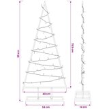  Metalna božićna jelka KUOPIO 90 cm Topla bijela Čelik Crna | shoptok.hr