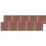 vidaXL vrtna ograda WPC 1737 x 186 cm smeđa | shoptok.hr