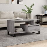 vidaXL Klubska mizica siva sonoma 90x49x45 cm inženirski les Cene