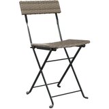  3-dijelni sklopivi bistro set od poliratana sivi | shoptok.hr
